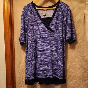 Catherines Blue Short Sleeve Top